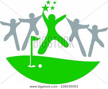 Golf Club Academy Logo Design Template Isolated Vector