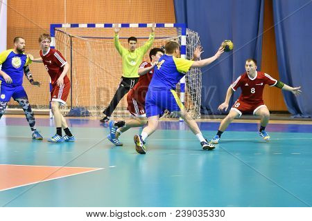 Orenburg, Russia - 11-13 February 2018 Year: Boys Play In Handball