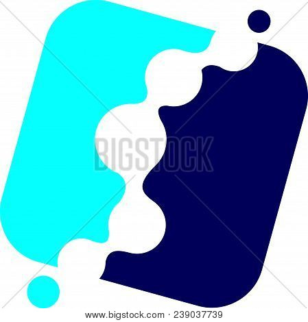 Fluid Chiropractic Logo Design Template Isolated Vector