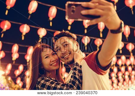 Asian couple at Chinese fastival