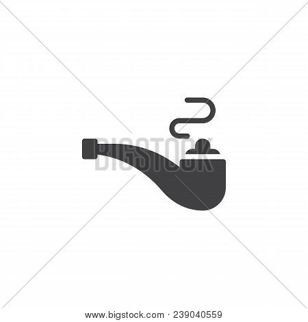 Cannabis Pipe Vector Icon. Filled Flat Sign For Mobile Concept And Web Design. Tobacco Smoking Pipe 