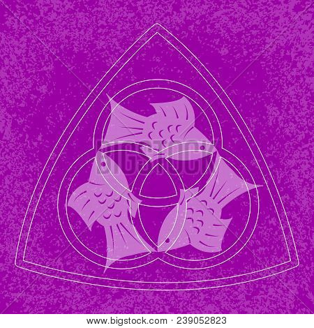 Trinity Sunday. The Concept Of A Religious Christian Holiday. Three Fish, Located Symmetrically. Thr