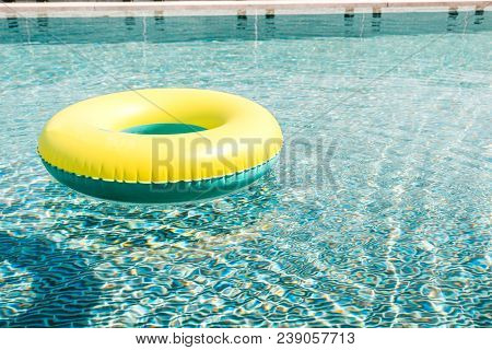 Floating Ring On A Water Swimpool Background