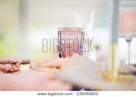 Beautiful European Wedding Table Decoration And Flowers With Vintage Style