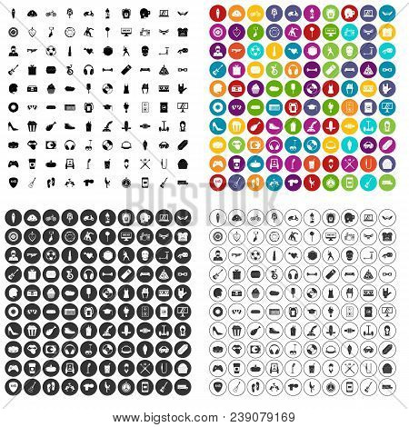 100 Youth Culture Icons Set Vector In 4 Variant For Any Web Design Isolated On White