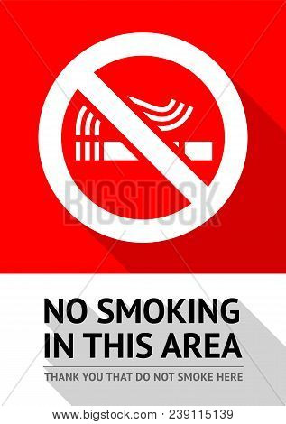 No Smoking Area New Poster, Vector Illustration For Print