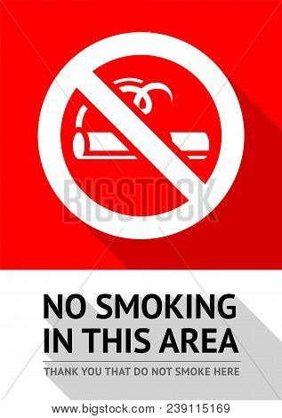No Smoking Area New Poster, Vector Illustration For Print