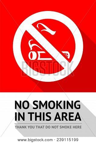No Smoking Area New Poster, Vector Illustration For Print