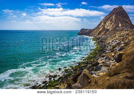 Rocky Shoreline View Of The Point Mugu Rock Along Pacific Coast Highway, Point Mugu, California