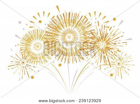 Vector Holiday Firework. Independence Day Of America