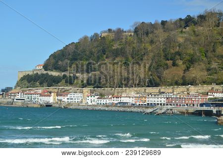 Picturesque Port Neighborhood In San Sebastian With Its Colorful Buildings. Architecture Travel Natu