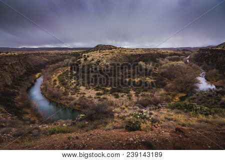 Amazing Horseshoe-shaped Bend In The Verde River And Giant 175-foot (53-meter) Gorge Named S.o.b. Ca