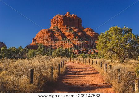 Beautiful Bell Rock Red Rock Formation Viewed From The Bell Rock Trail On A Clear, Sunny Day In The 