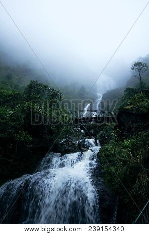 Silver Waterfall In Sapa Is A Beautiful Waterfall.