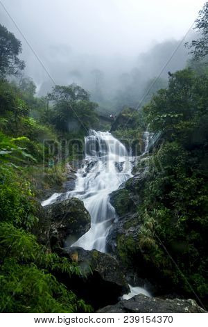 Silver Waterfall In Sapa Is A Beautiful Waterfall.