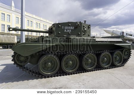 Verkhnyaya Pyshma, Russia - March 01, 2018: British Tank Cruiser Mk.iv Cromwell (a27m) In The Museum