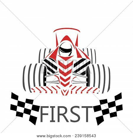 The Logo Of The Racing Car Is Made By Lines.