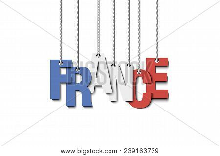 The Word Frace Hang On The Ropes. Vector Illustration