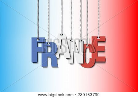 The Word Frace Hang On The Ropes. Vector Illustration