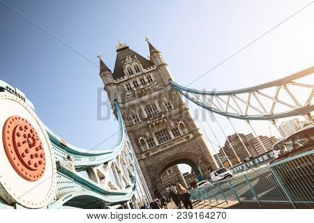 The London Tower Bridge At Sunrise
