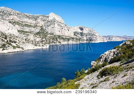 The Calanque De Morgiou, One Of The Biggest Calanques Located Between Marseille And Cassis, France
