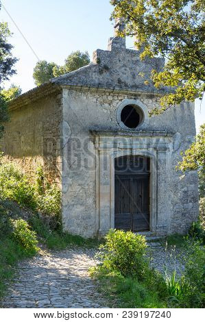 View Of Old Church In Oppede-le-vieux, France