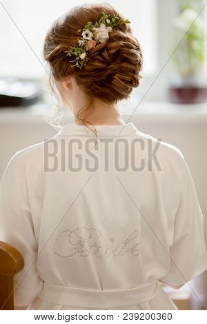 Bride's Morning, Woman Wearing Silk Dressing Gown