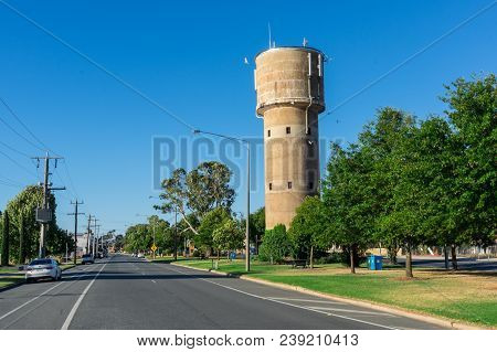 Nagambie, Australia - March 12, 2018: High Street Is The Main Street Running Through Nagambie In Shi