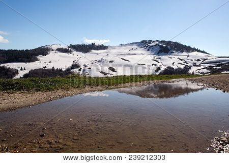 Mountains Of French Pyrenees Between Ascou And Camurac