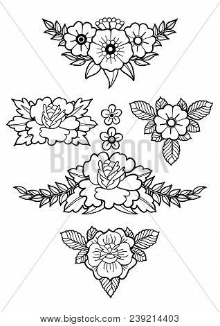 Old School Flower Tattoo Designs