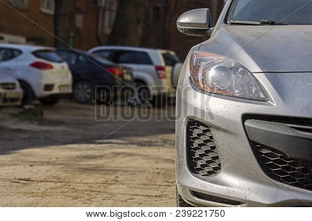 Autoparking In The Courtyard Of The House