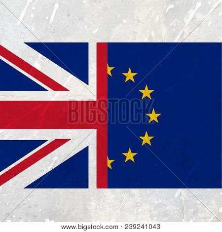 European Union And United Kingdom Flag Vector