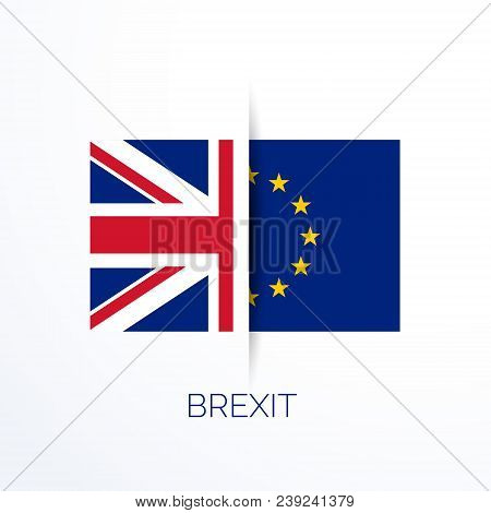 Brexit Referensum With Uk And Eu Flags