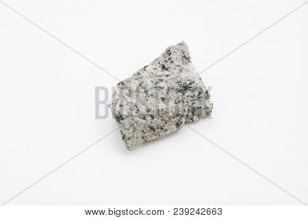 Syenite Rock Isolated Over White