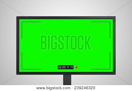 Desktop Monitor Display Of Cctv Recording