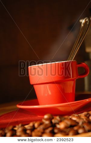 Fumar taza de café