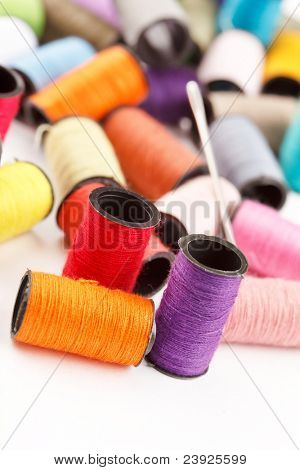 bobbins of lurex thread