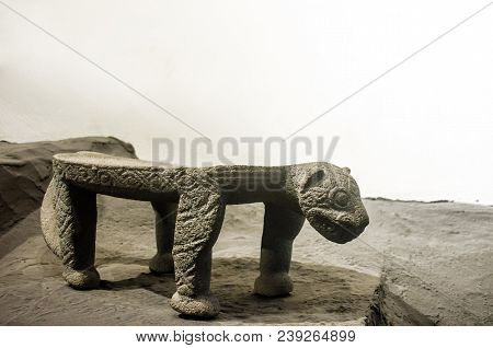 Handcrafted Piece In Stone Made By Ancient Artisans Of Costa Rica
