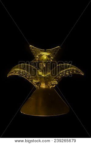 Handcrafted Piece In Gold Made By Ancient Artisans Of Costa Rica