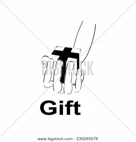 The Logo Of The Gift Box, Which Is Held In The Hand.
