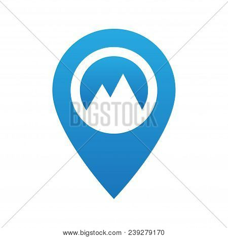 Image Location  Icon Blue Gradient Style Vector