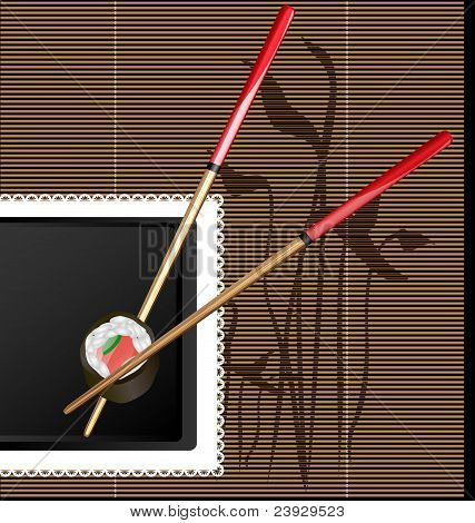 sushi a hůlky