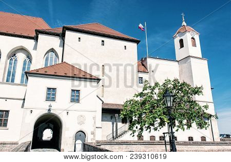Spilberk Castle In Brno, Southern Moravia, Czech Republic. Travel Destination. Architectural Scene. 