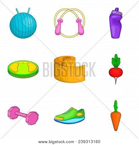 Enlightenment Icons Set. Cartoon Set Of 9 Enlightenment Vector Icons For Web Isolated On White Backg