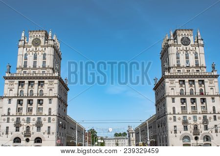 Railway Station Minsk, The Building Opposite The Street.kirova 05-05-2018