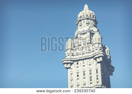 Palacio Salvo In The Center Of The City Of Montevideo, Uruguay.