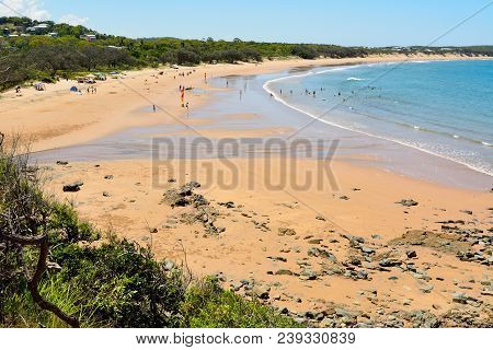 Main Beach In Agnes Water, Queensland, Australia.