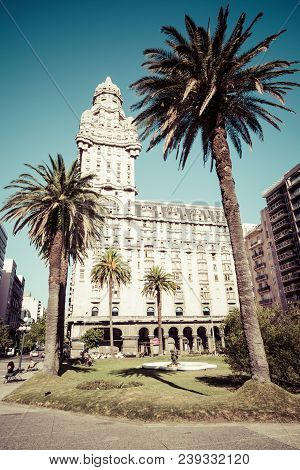 Montevideo, Uruguay - February 03,, 2018: Palacio Salvo In The Center Of The City Of Montevideo, Uru
