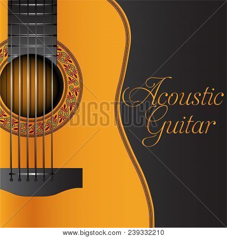 Acoustic Guitar Music  Album Cover Vector File