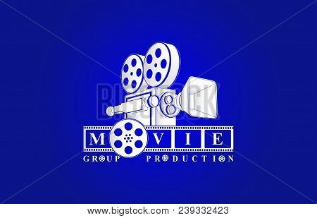 Movie Group Production Logo Background Vector File
